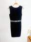 Vintage 90s St. John Holt Renfrew Designer Mini Dress with Crystal Belt (Size S)