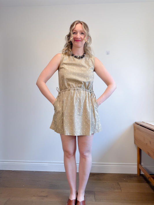 11:11 Eleven Eleven Designer Mini Dress with Crescent Moon Print (Size S/M)