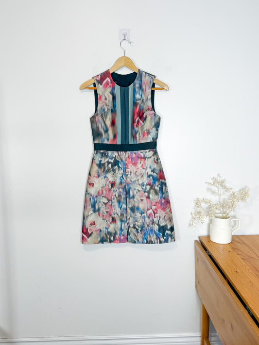 Judith & Charles Canadian Designer Mini Dress in Abstract Print (Size XS/S)