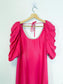 Hudson North Puff Sleeve Midi Dress in Hot Pink NWT (Size L)