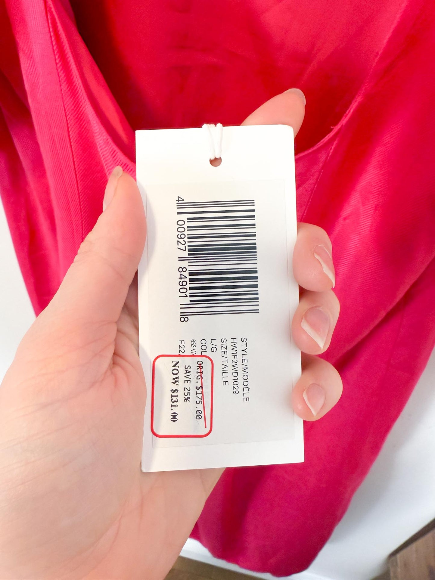 Hudson North Puff Sleeve Midi Dress in Hot Pink NWT (Size L)