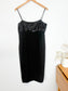 Vintage 90s Lauren Ralph Lauren Black Dress with Sequin Top (Size L)