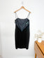 Vintage 90s Lauren Ralph Lauren Black Dress with Sequin Top (Size L)