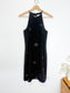 Vintage Black Mini Dress with Sequin Starbursts (Size M)