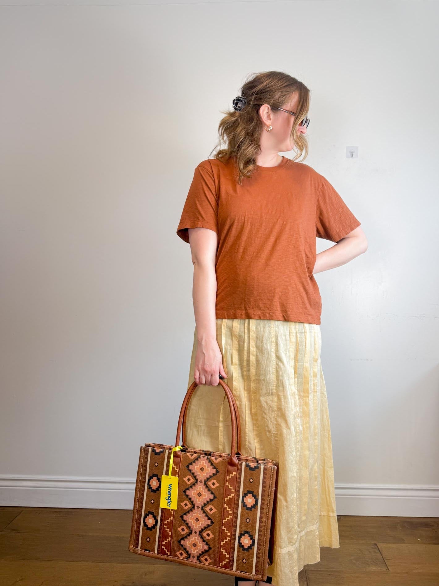 OUTERKNOWN Sustainable "Saltwater Slub Tee in Rust" (Size L)