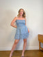 Wilfred "Tempest Sleeveless Mini Dress in Blue Floral" (Size XL)