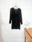 Club Monaco Silk Side Drape Mini Dress in Black (Size 10)
