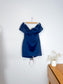 House of CB Satin Mini Dress in Blue (Size L)