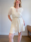 Madewell "Eyelet Tassel-Tie Mini Dress in Ivory" (Size 12)