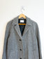 SANDRO Paris Houndstooth Wool Peacoat (Size M)