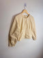 Banana Republic Cropped Structured Blouse with Barrel Sleeves in Khaki (Size S)