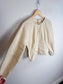 Banana Republic Cropped Structured Blouse with Barrel Sleeves in Khaki (Size S)