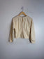 Banana Republic Cropped Structured Blouse with Barrel Sleeves in Khaki (Size S)