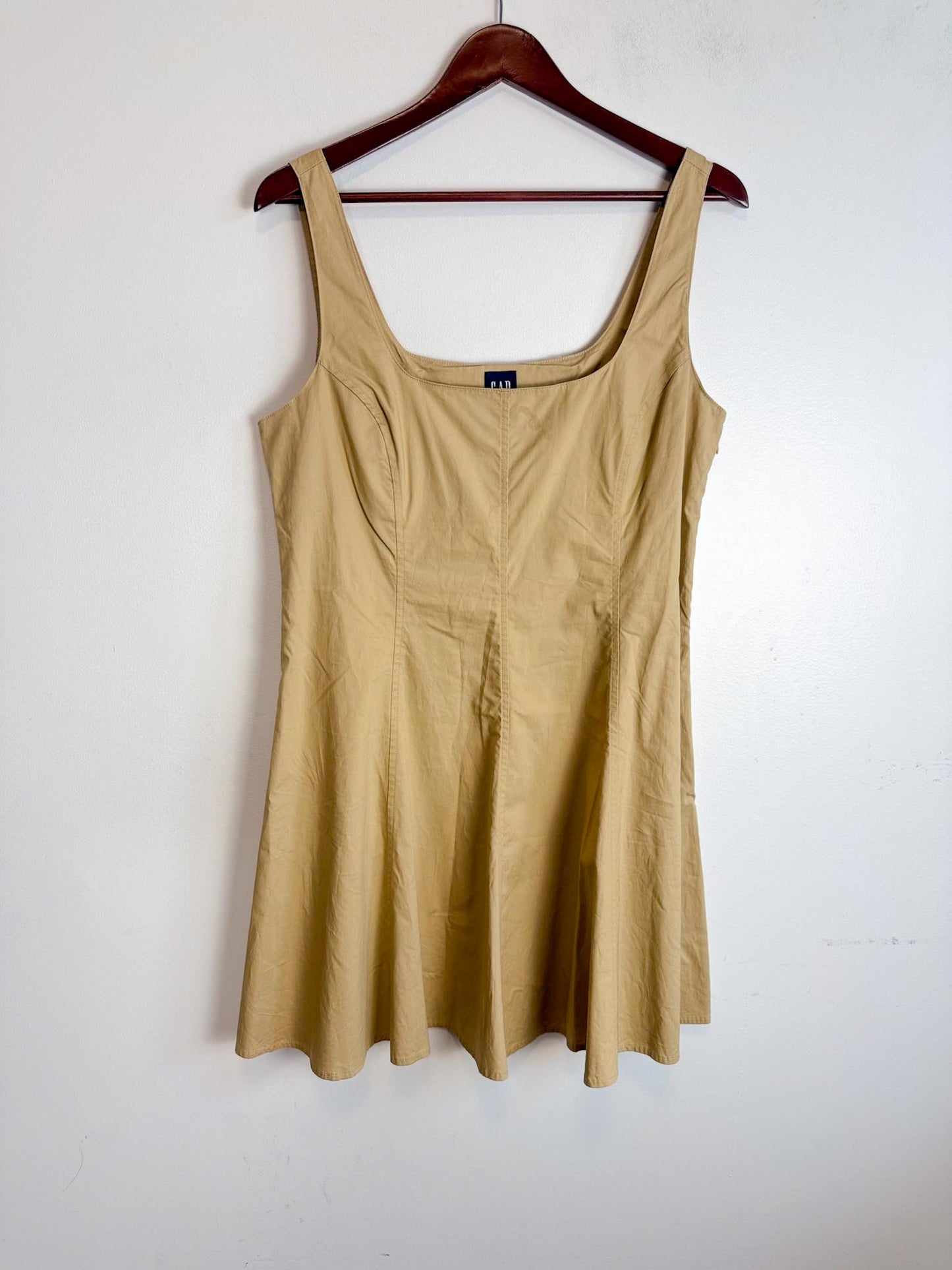 Gap Square Neck Line Mini Dress in Beige NWT (Size 12)