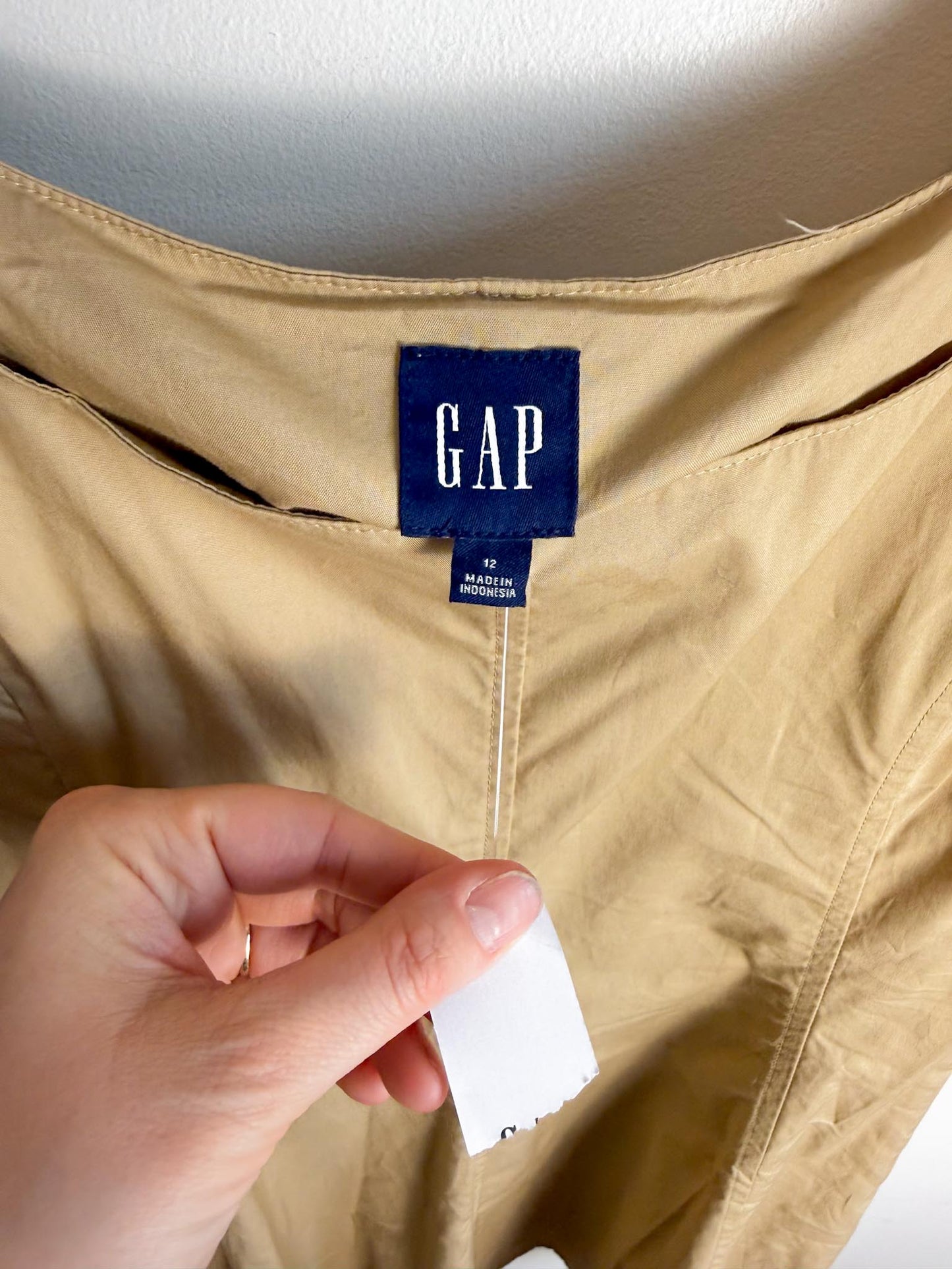 Gap Square Neck Line Mini Dress in Beige NWT (Size 12)