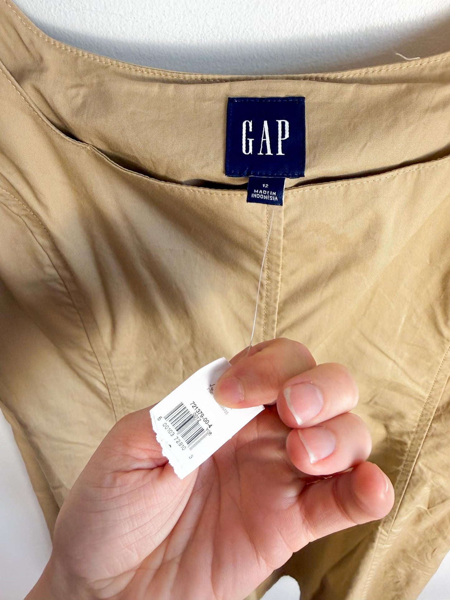 Gap Square Neck Line Mini Dress in Beige NWT (Size 12)