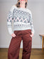 Lyla & Luxe "Landen Fair Isle Sweater in Grey/Pink" (Size S/M)