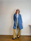 Gap Long Denim Trench Coat with Belt (Size L)