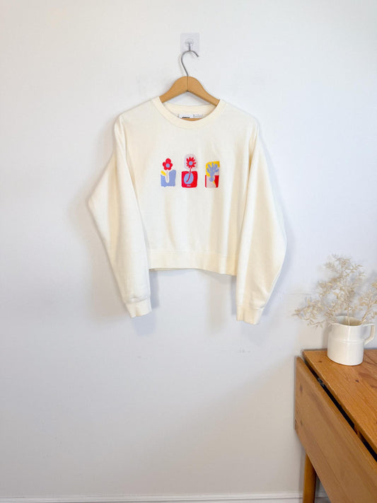 OBEY "Planter Crop Crewneck in Natural" (Size M)