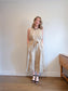 Banana Republic Wide Leg Linen Jumpsuit in Beige (Size 16)