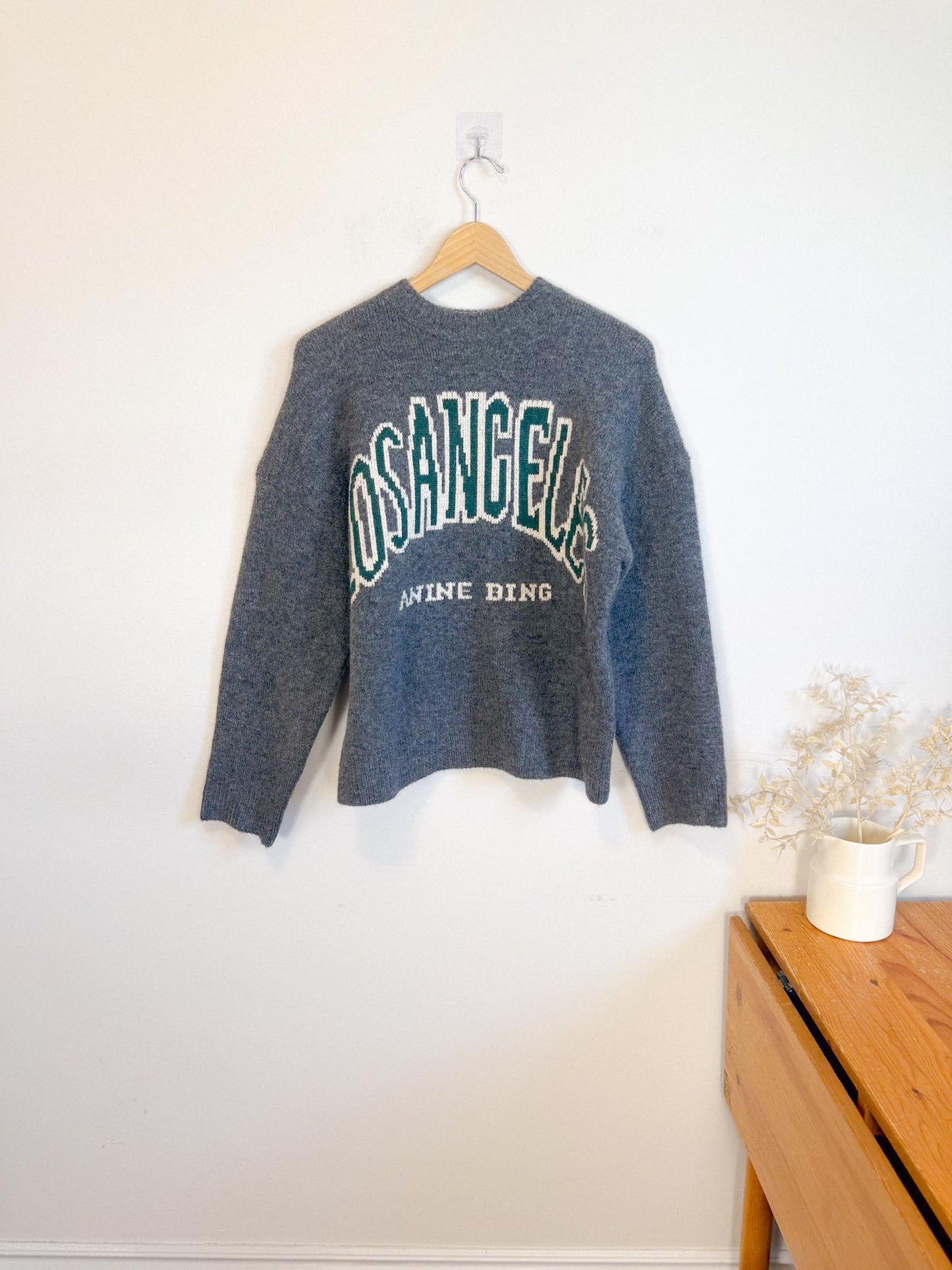 Los Angeles Knit Crewneck in Grey SOLD AS IS  (Size L)