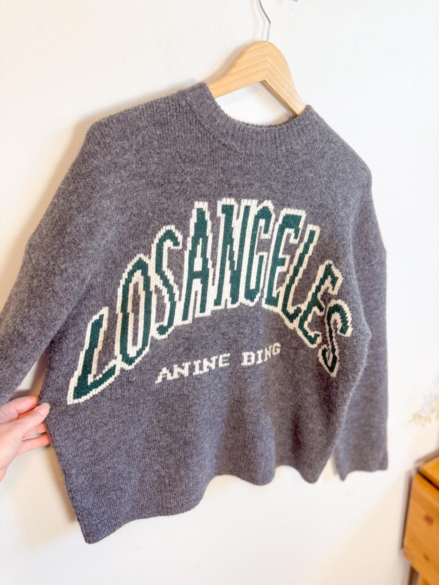 Los Angeles Knit Crewneck in Grey SOLD AS IS  (Size L)