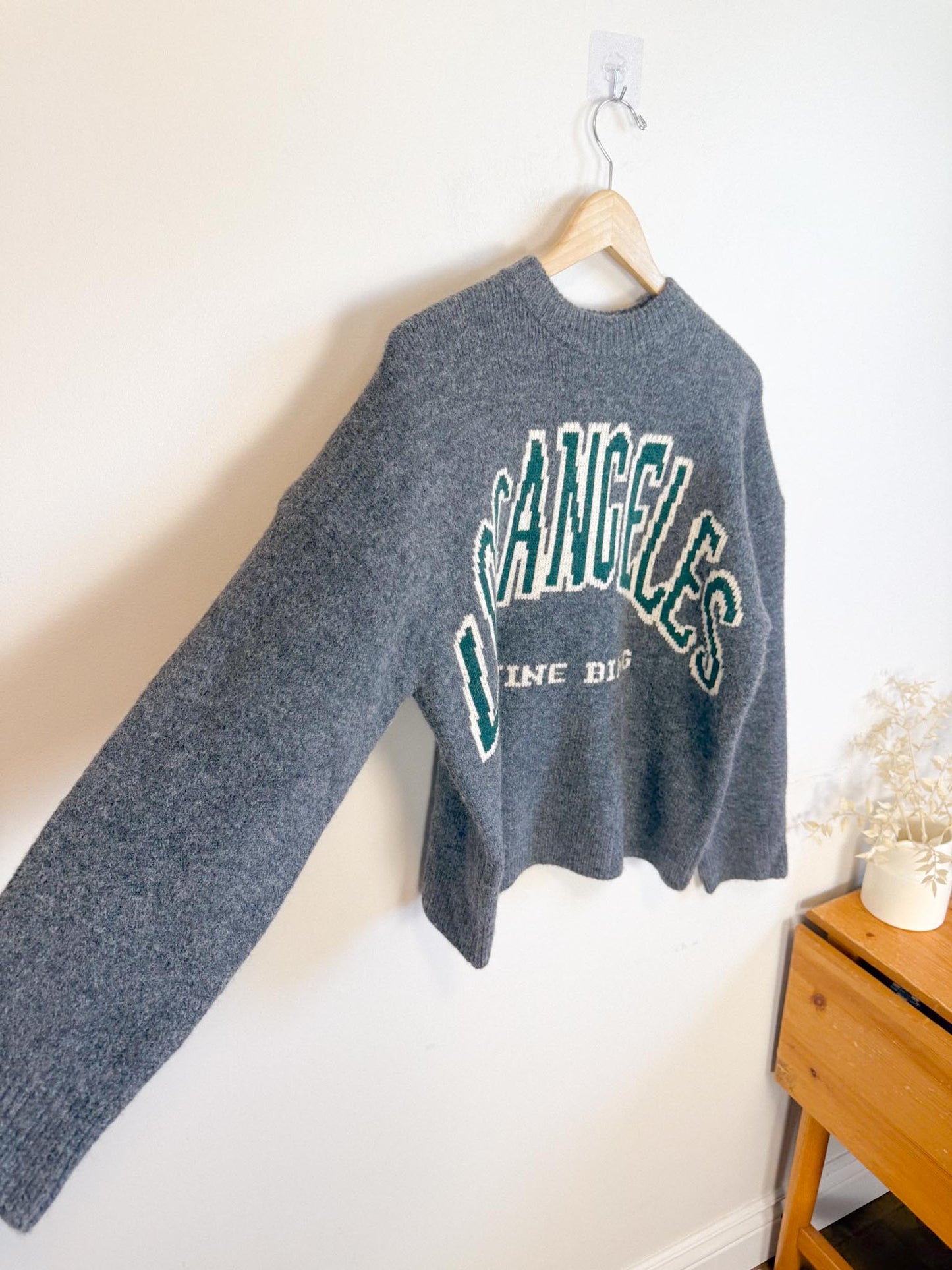 Los Angeles Knit Crewneck in Grey SOLD AS IS  (Size L)