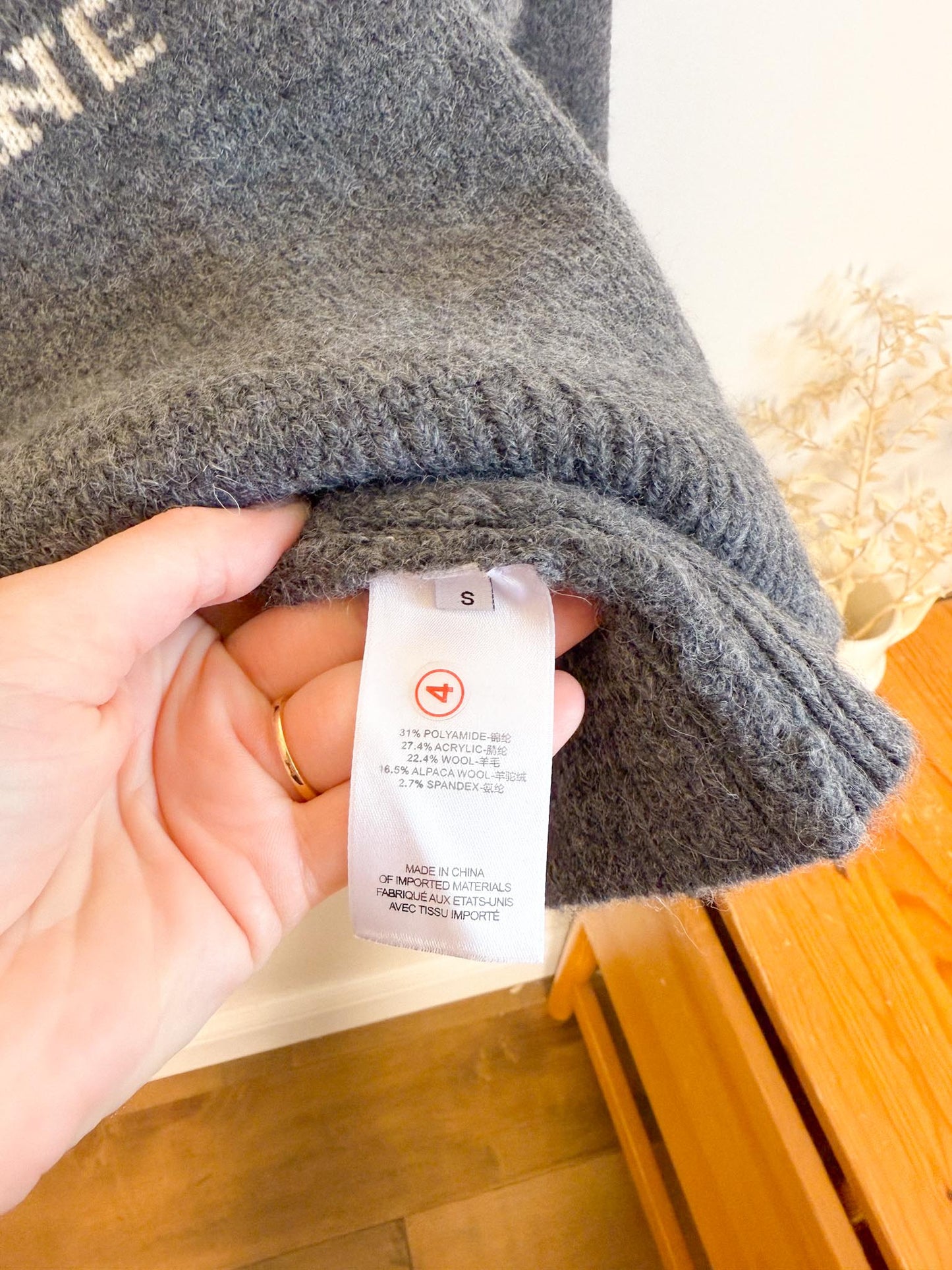 Los Angeles Knit Crewneck in Grey SOLD AS IS  (Size L)