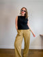 Lululemon High Rise Wide Leg Trousers in Golden Beige (Size 10)