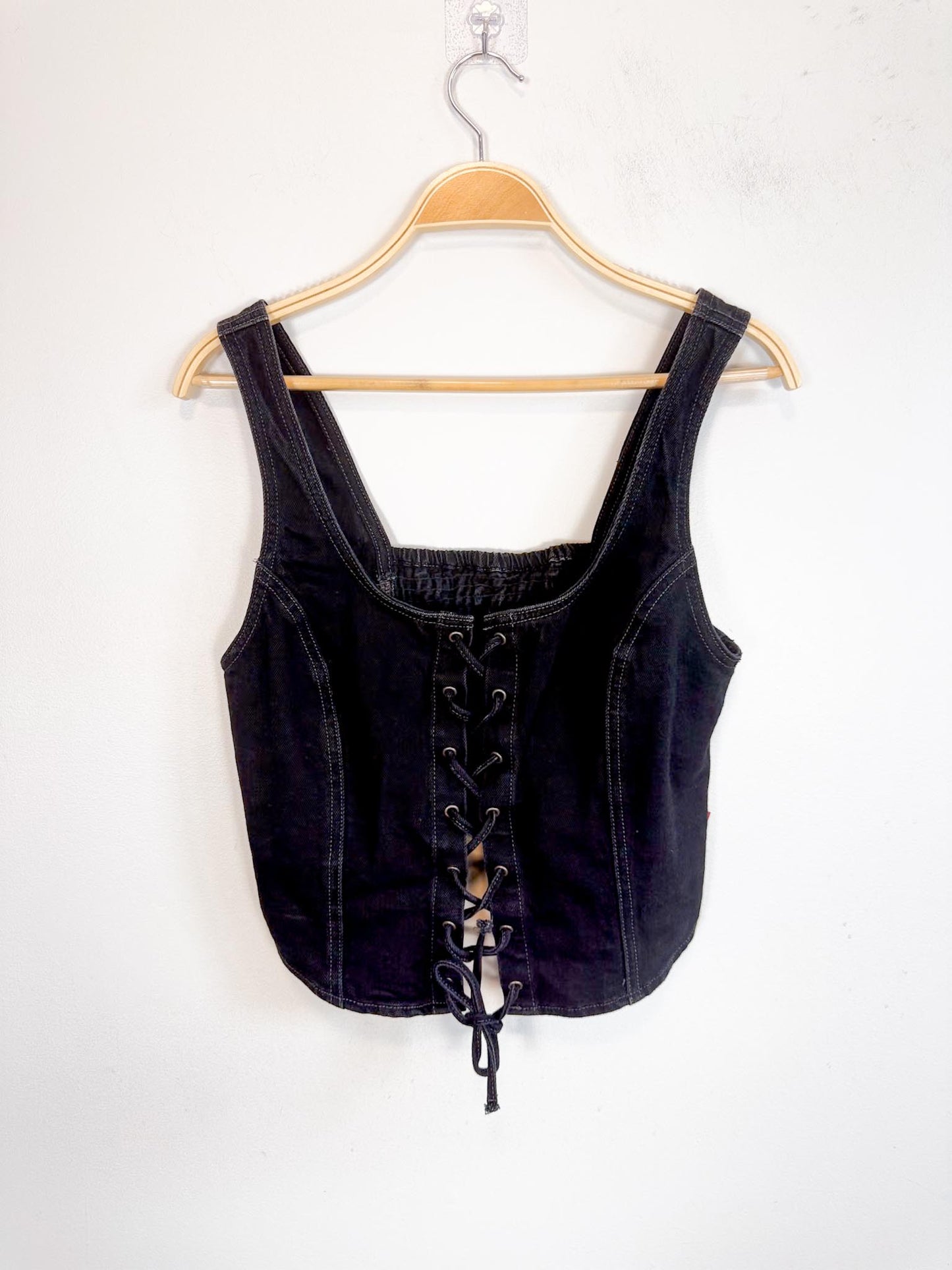 Levi’s Denim Corset Top in Black (Size L)