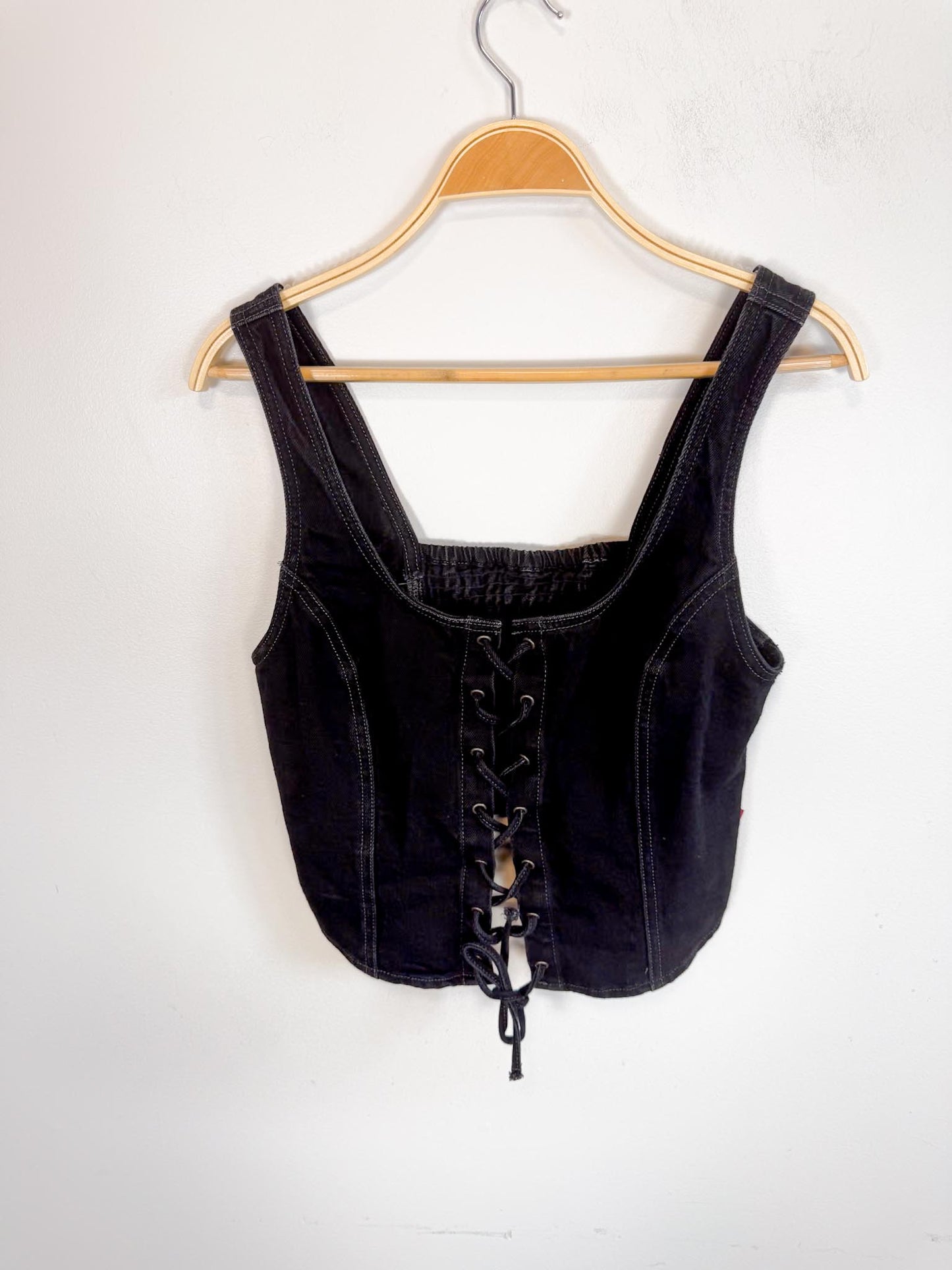 Levi’s Denim Corset Top in Black (Size L)