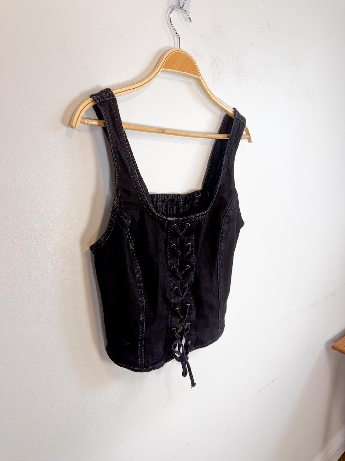Levi’s Denim Corset Top in Black (Size L)