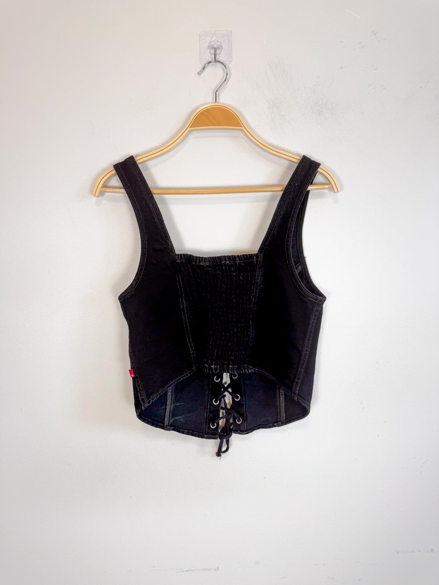 Levi’s Denim Corset Top in Black (Size L)