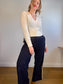 PAIGE "Maxi Cashmere Cropped Sweater in Cream" (Size XS-S)