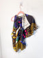 Roberto Cavalli "Multicolor Abstract Butterfly Silk One Shoulder Blouse" (Size M/L)