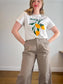 H&M Sicilia Graphic Tee in White (Size L)