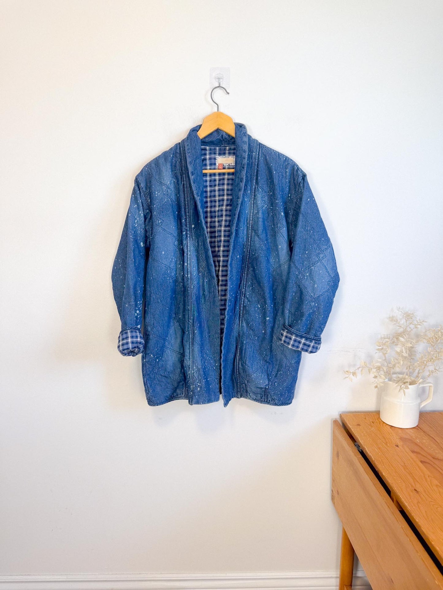 Anthropologie "Pilcro Quilted Denim Kimono Jacket" (Size S/M)