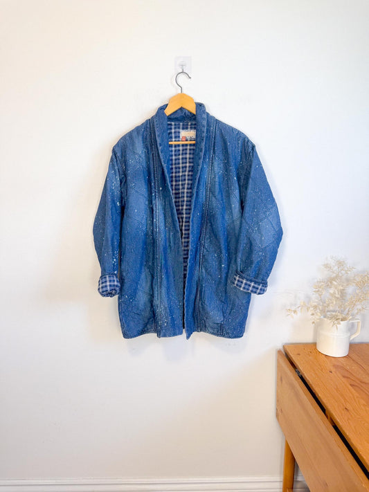 Anthropologie "Pilcro Quilted Denim Kimono Jacket" (Size S/M)