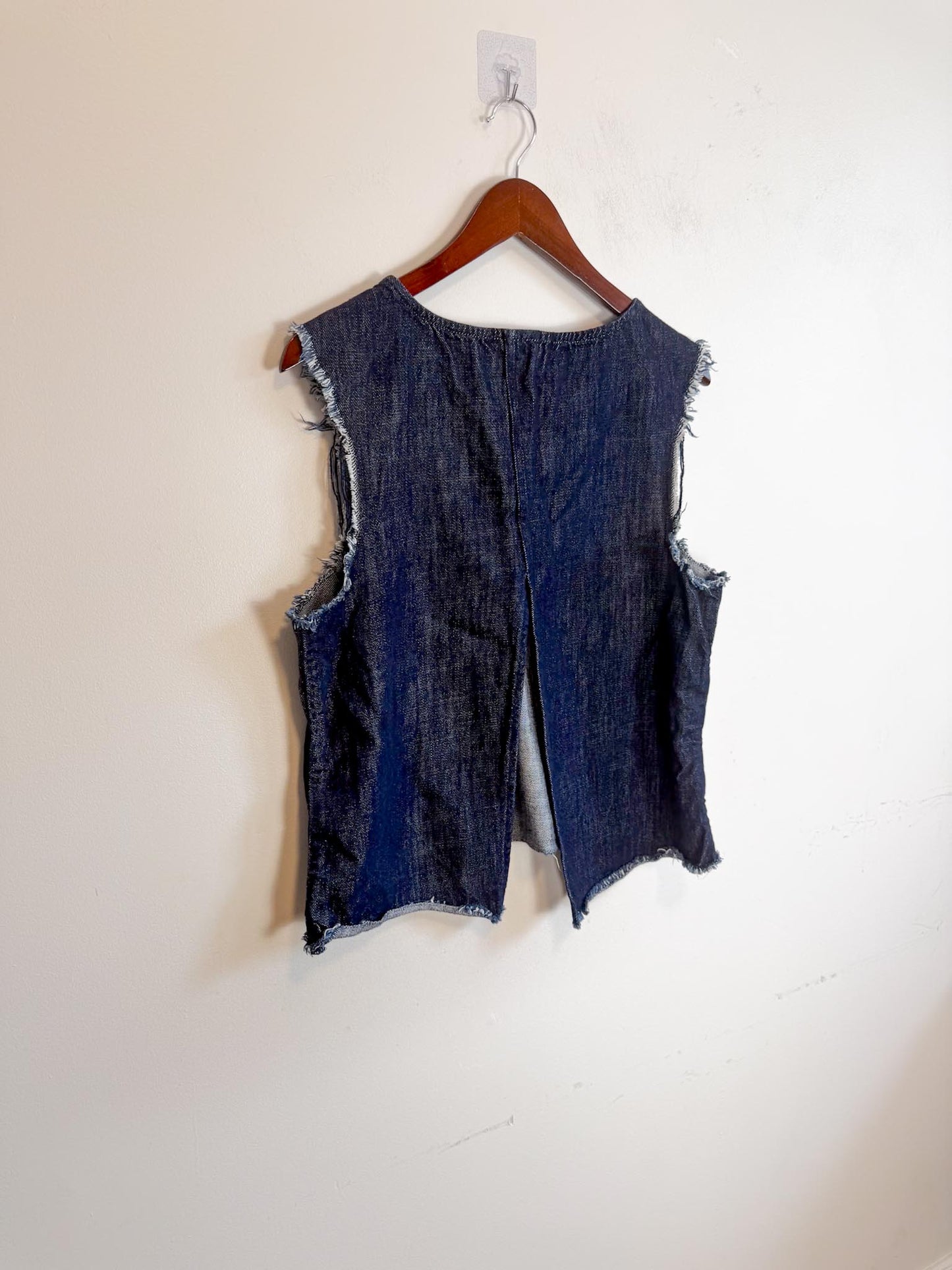 ALLSAINTS Dark Wash Blomm Denim Sleeveless Top (Size M)
