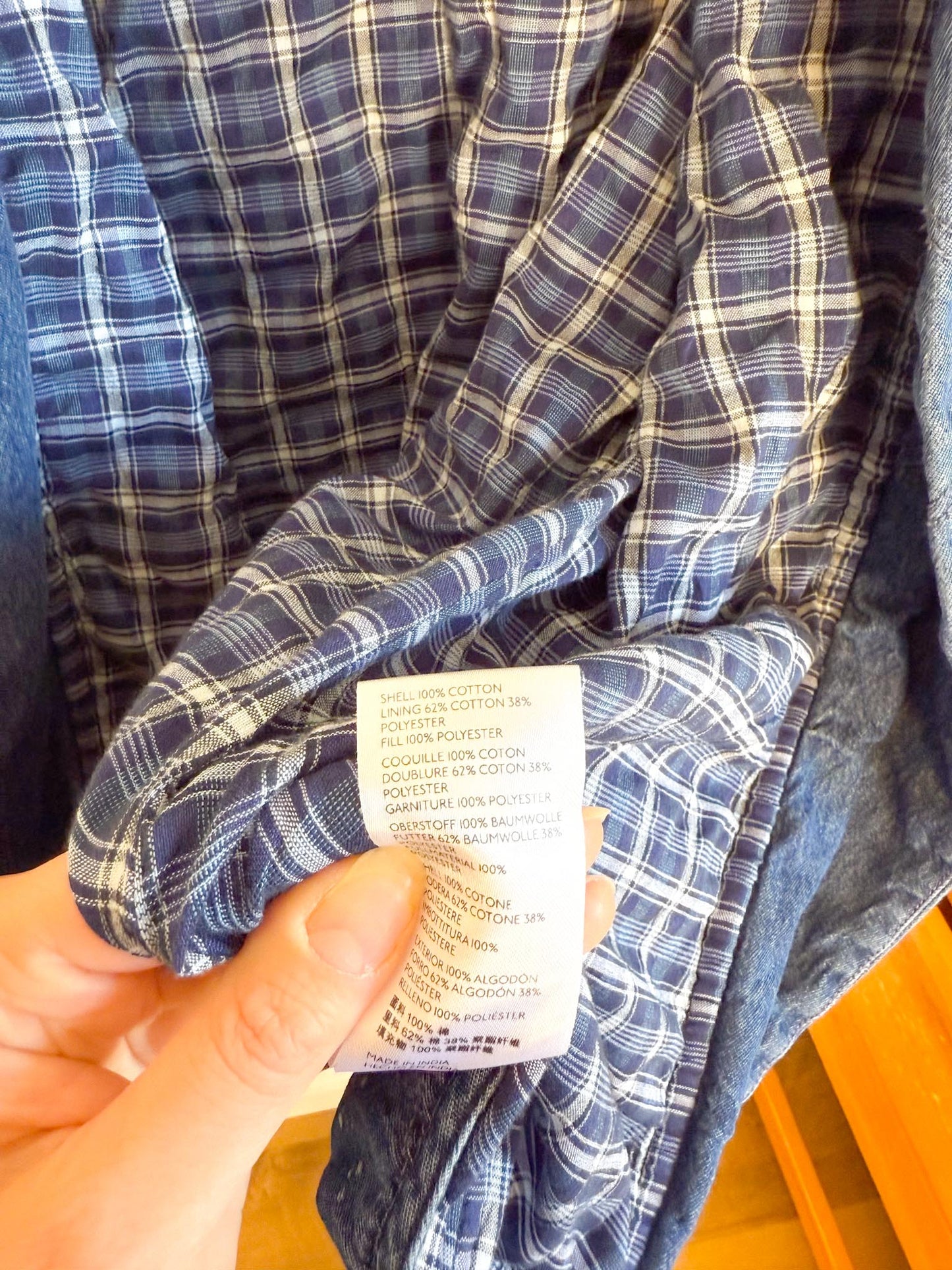 Anthropologie "Pilcro Quilted Denim Kimono Jacket" (Size S/M)