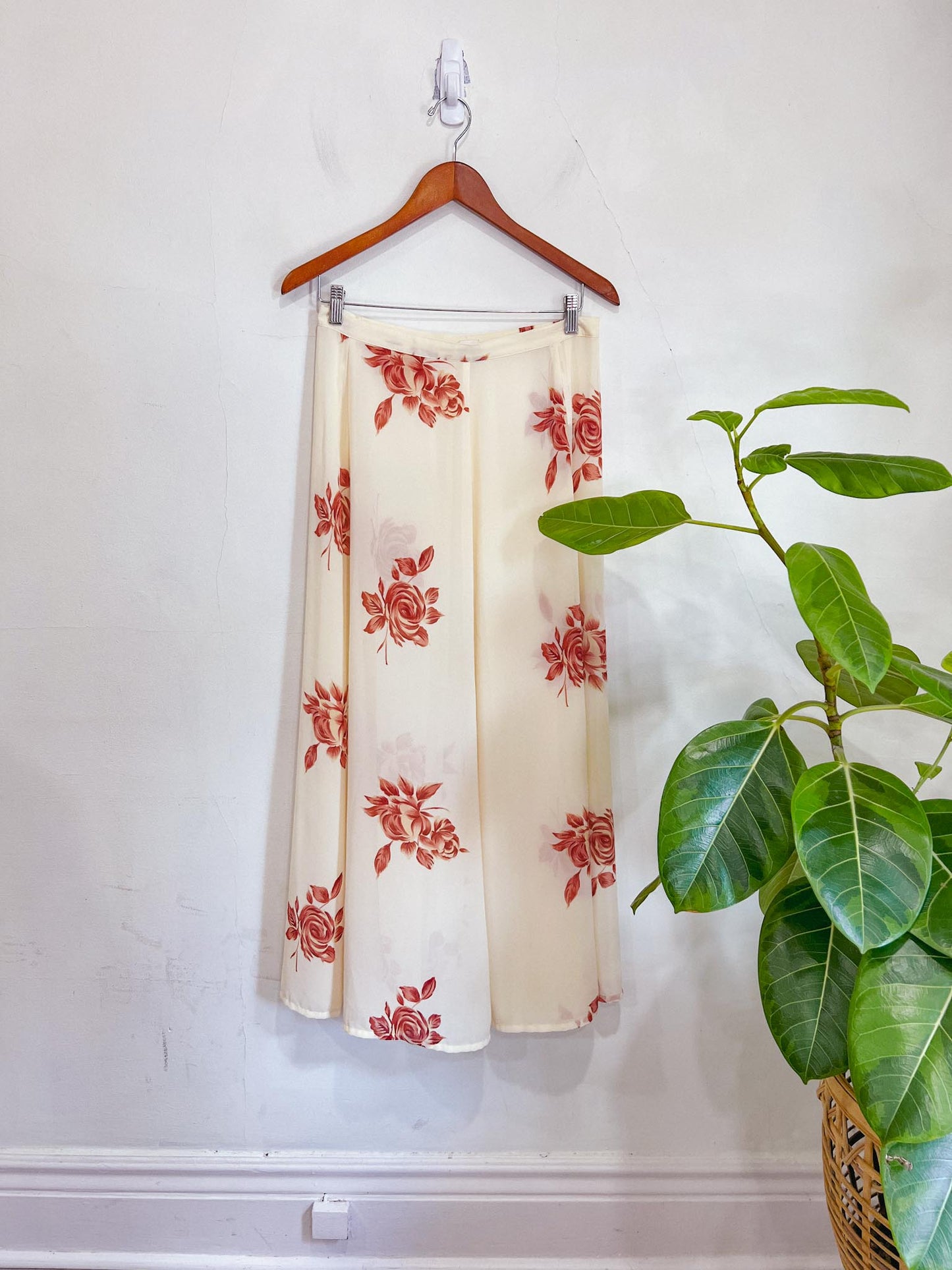 Vintage Floral Sheer Midi Skirt  SOLD AS IS (Size M/L)