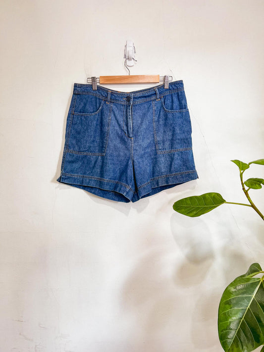 Blue Cotton Shorts (Size L)