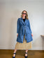 Gap Long Denim Trench Coat with Belt (Size L)