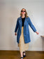 Gap Long Denim Trench Coat with Belt (Size L)