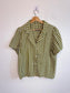 Onderbroeks Slow Fashion Gingham Blouse in Green (Size L)