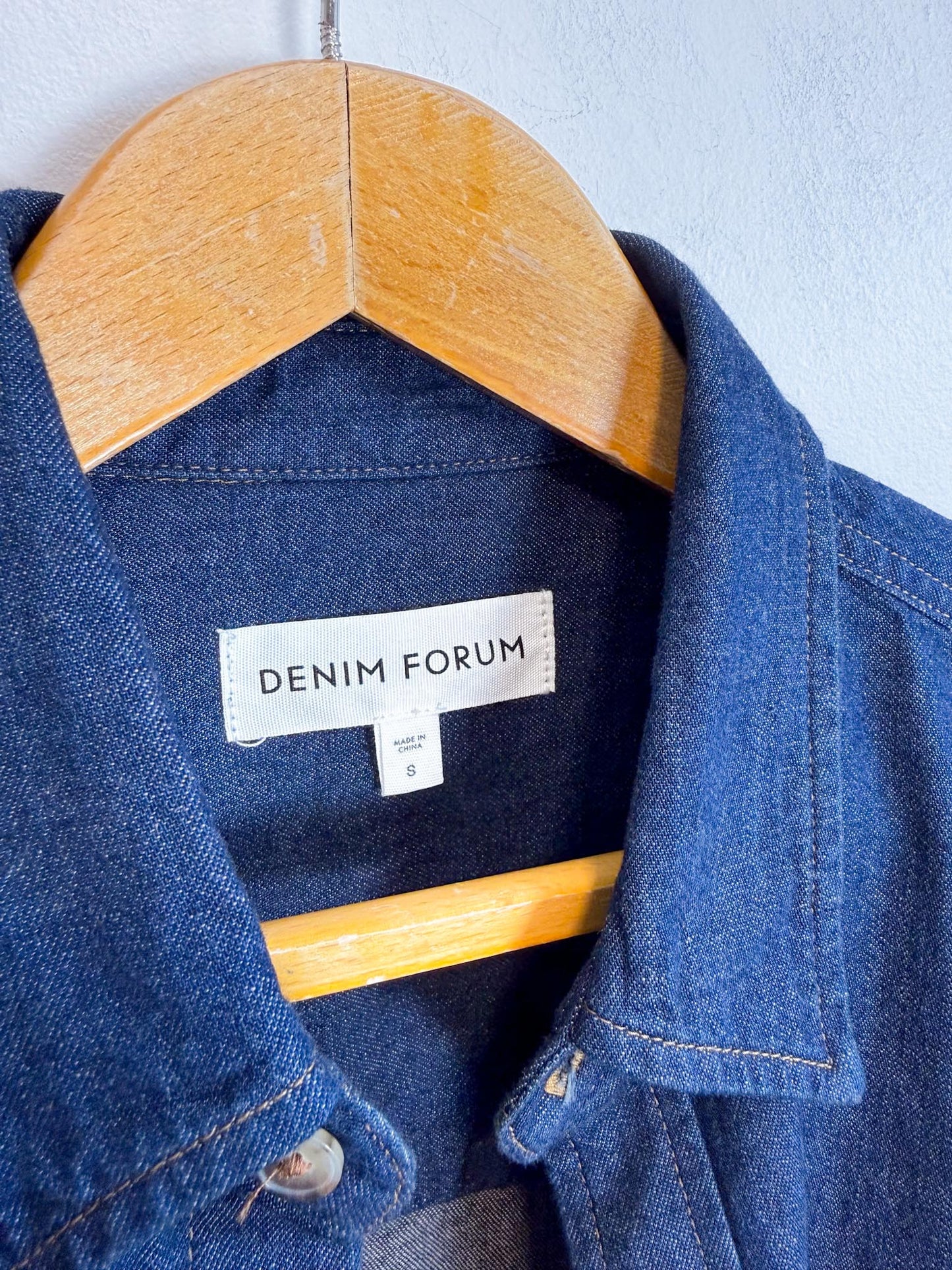 Denim Forum Dark Wash Denim Shirt (Size S/M)