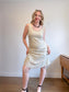 Vintage Linen Midi Dress (Size M/L)