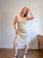 Vintage Linen Midi Dress (Size M/L)