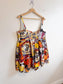 Anthropologie "Maeve Layered Bustier Romper in Italian Motif Print" (Size L/XL)