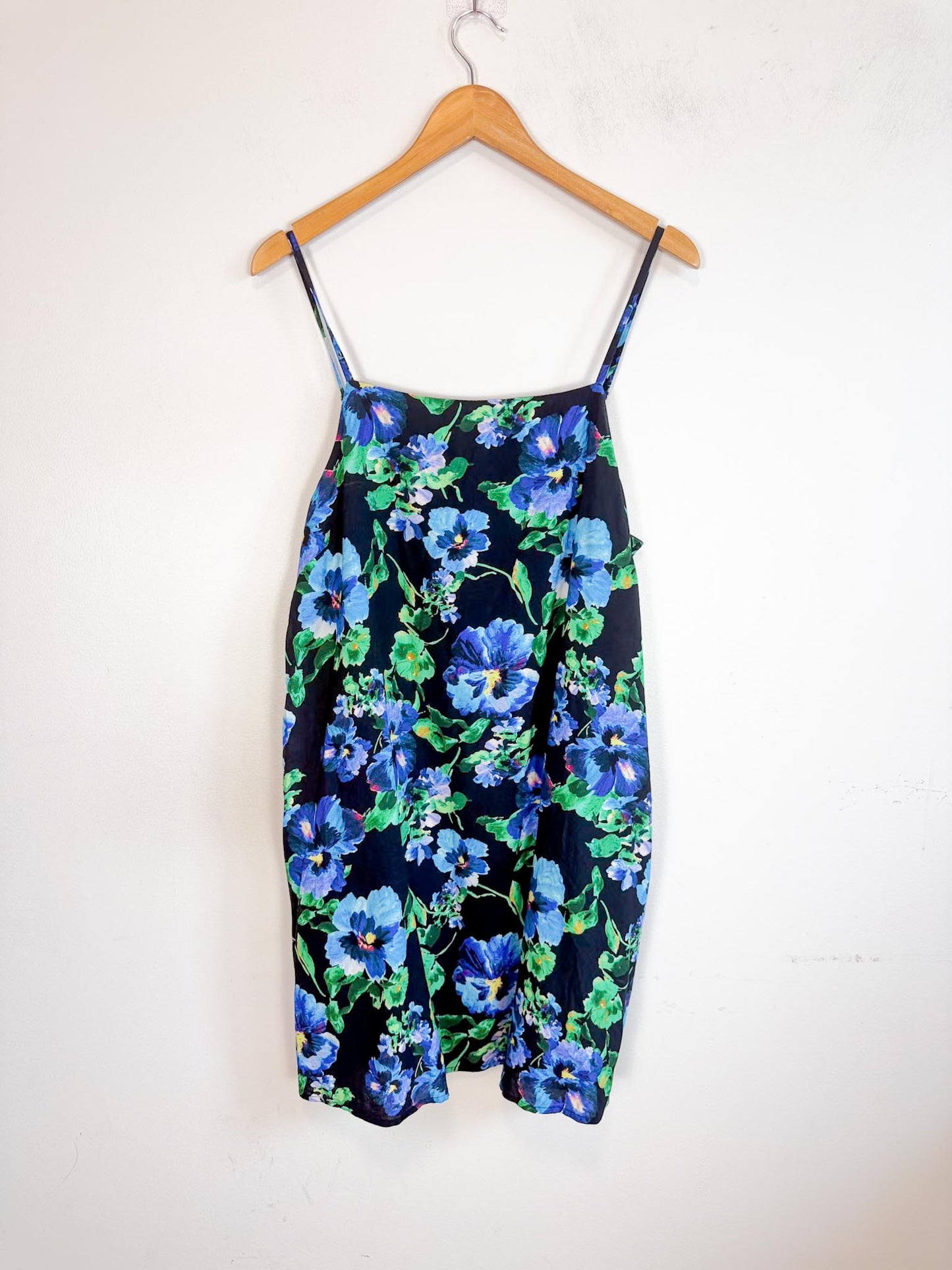 Anthropologie Beach Riot "Tayla Mini Dress in Blue/Black Floral" NWT (Size XL)